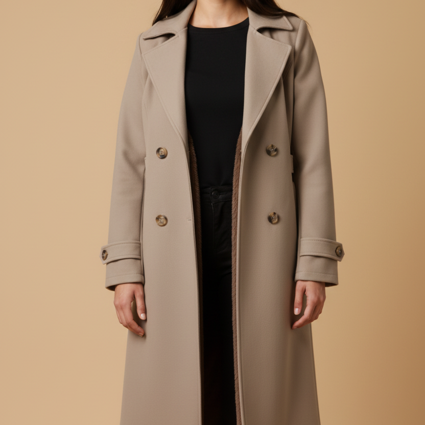 Amelia | Elegant Wool Trench Coat