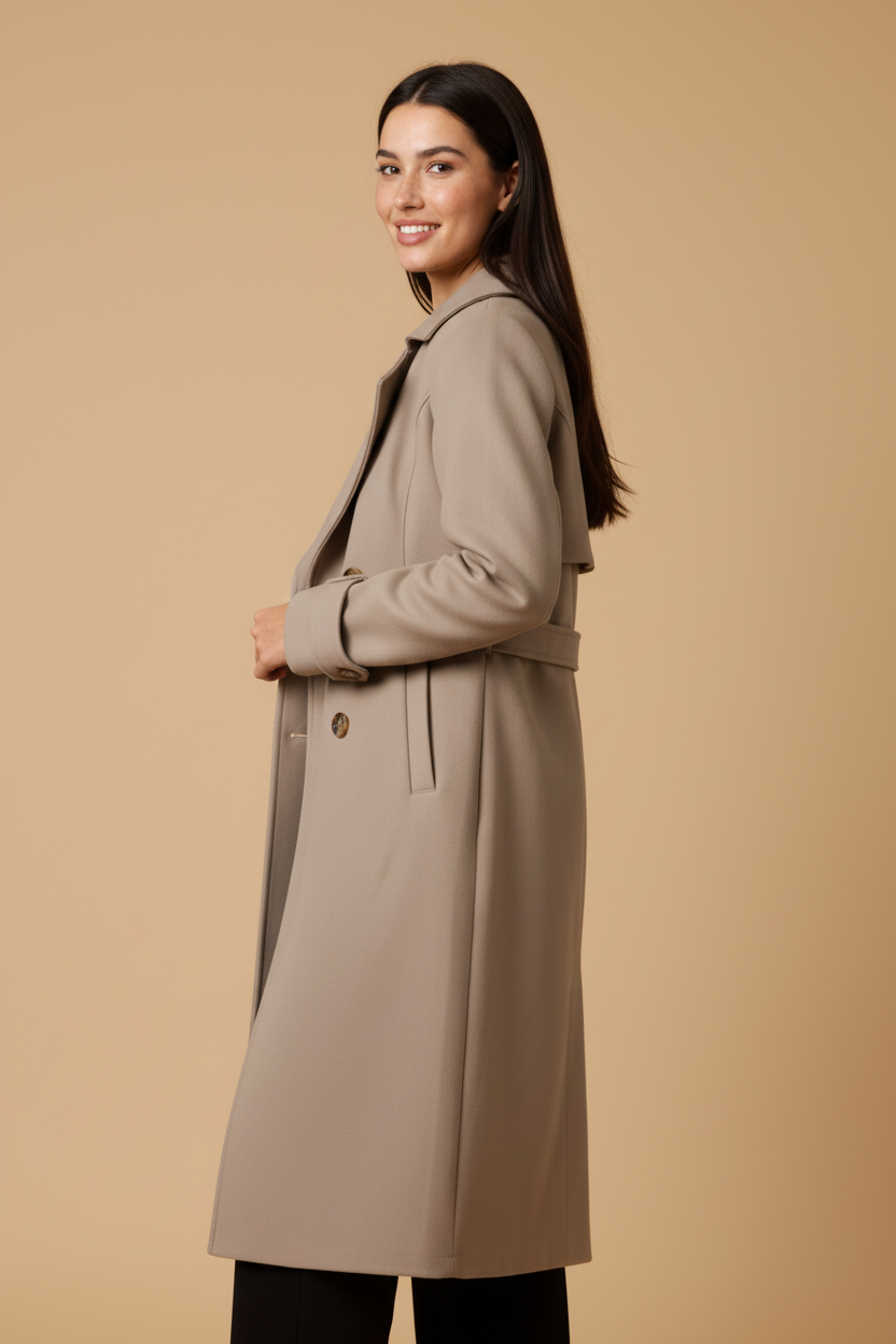 Amelia | Elegant Wool Trench Coat